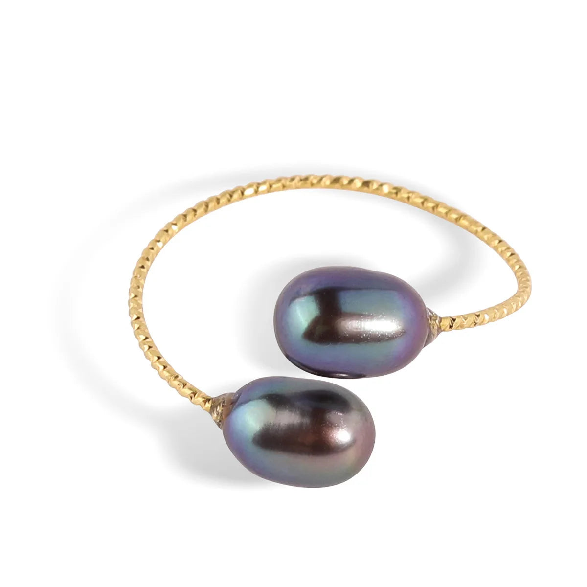 Minimal Black Pearl Ring